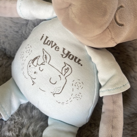 Demdaco Tough Guy Rino Buddy Plush Baby Toy I LOVE YOU 10” - Picture 3 of 6